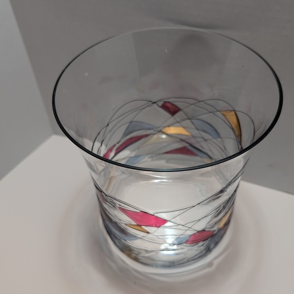 Fostoria Galleria Mosaic Glass Art Champagne Crystal Bucket 9" x 7" - Rare - Picture 5 of 9